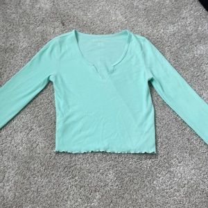 Teal American eagle long sleeve top